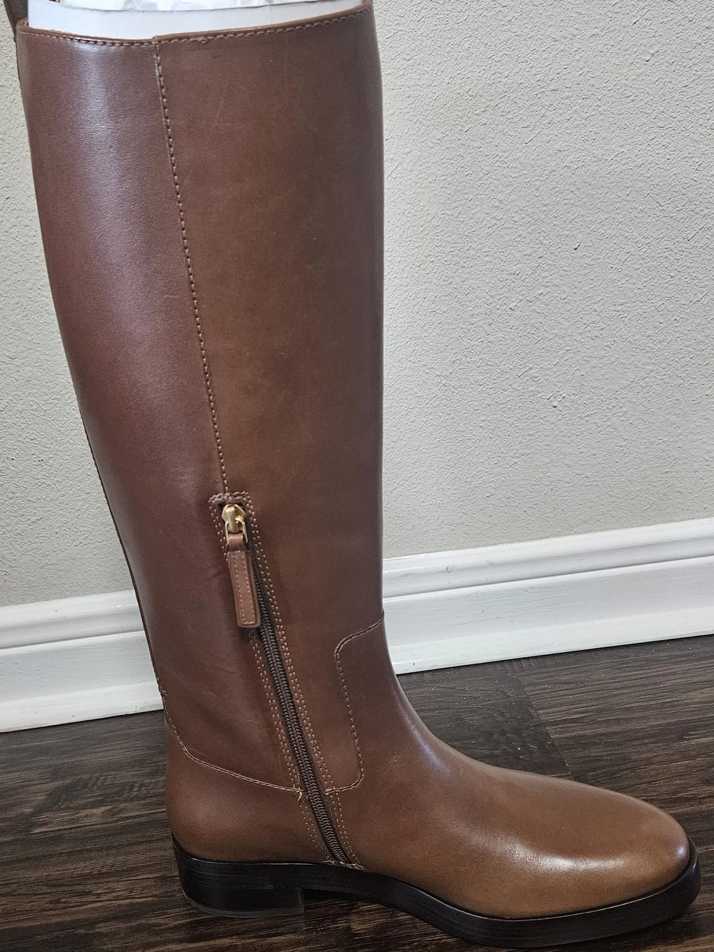 Tory Burch Cognac Leather Over-the-Knee Riding Boots